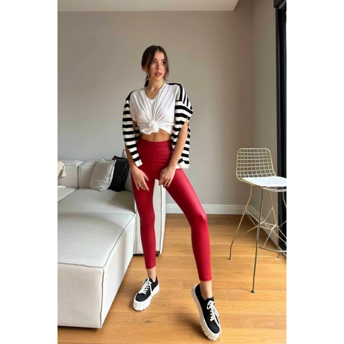 Kadın Yüksek Bel Içi şardonlu Fırsat ürün Toparlayıcı Tayt