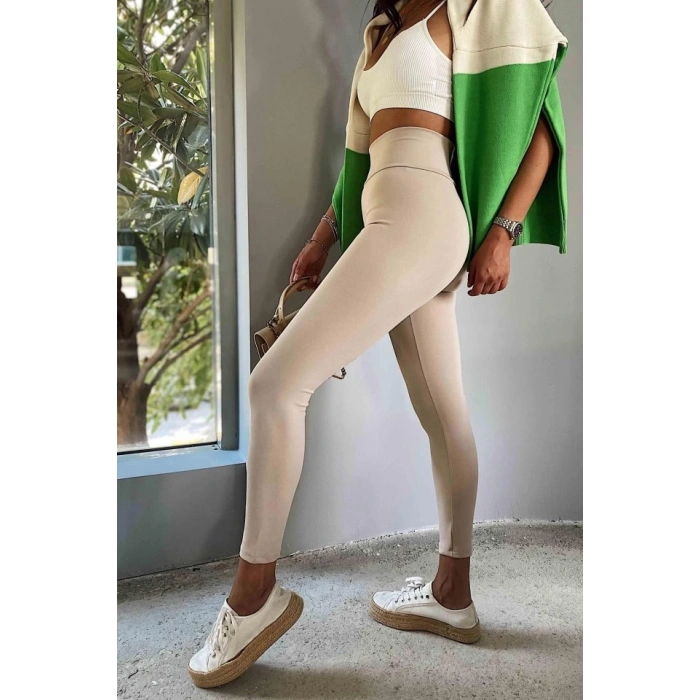 Kadın Yüksek Bel Içi şardonlu Fırsat ürün Toparlayıcı Tayt