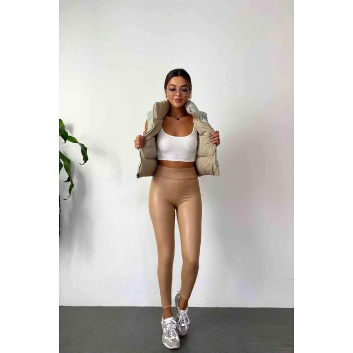 Kadın Yüksek Bel Içi şardonlu Fırsat ürün Toparlayıcı Tayt