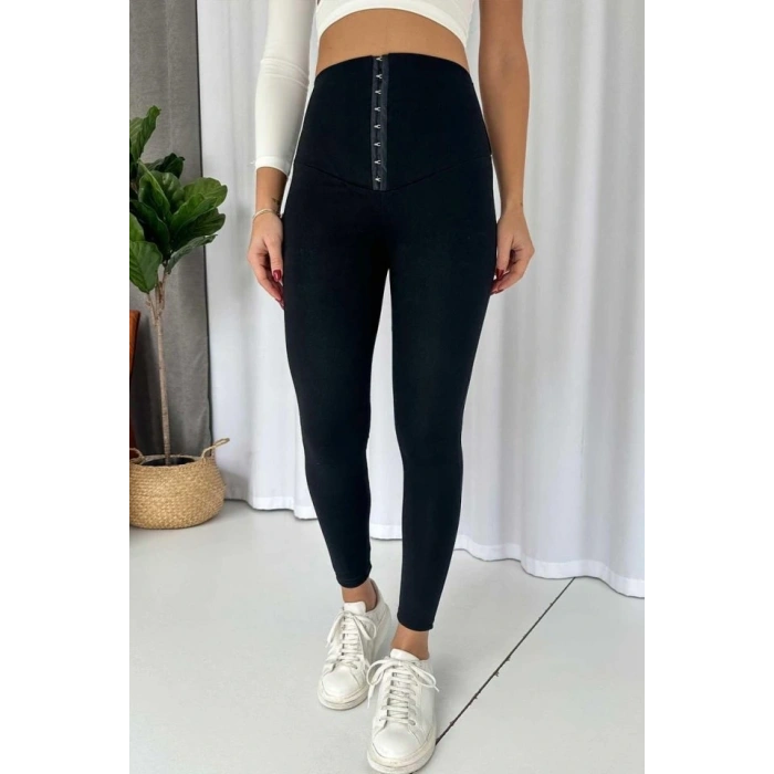 Kadın Yüksek Bel Korse Ve Kopça Detay çelik Toparlayıcı Tayt