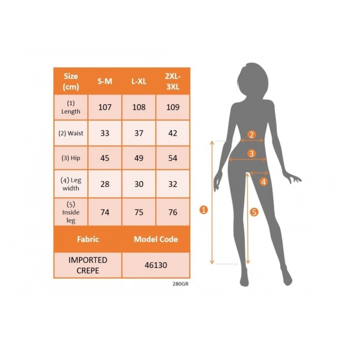 Kadın Yüksek Bel önden Düğmeli Uzun Paçaya Doğru Geniş Ithal Krep Pantolon
