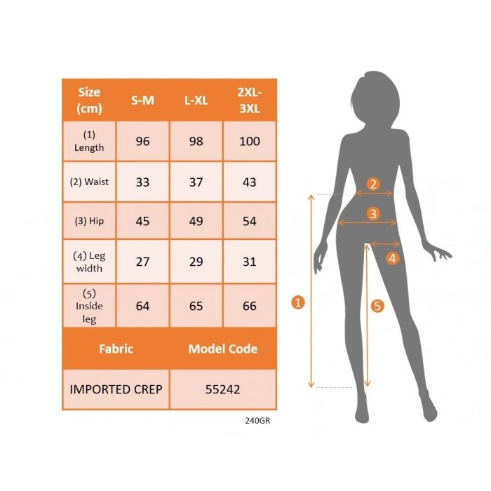 Kadın Yüksek Bel önden Nervürlü Ve Fermuarlı Yandan Dantelli Ithal Krep Pantolon