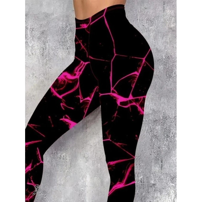 Kadın Yüksek Bel Renk Detaylı Dalgıç Tayt