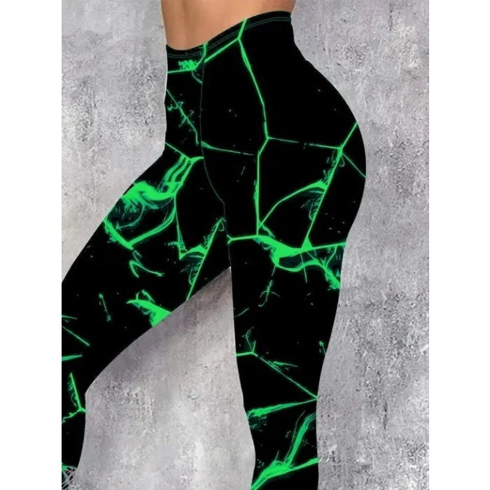 Kadın Yüksek Bel Renk Detaylı Dalgıç Tayt