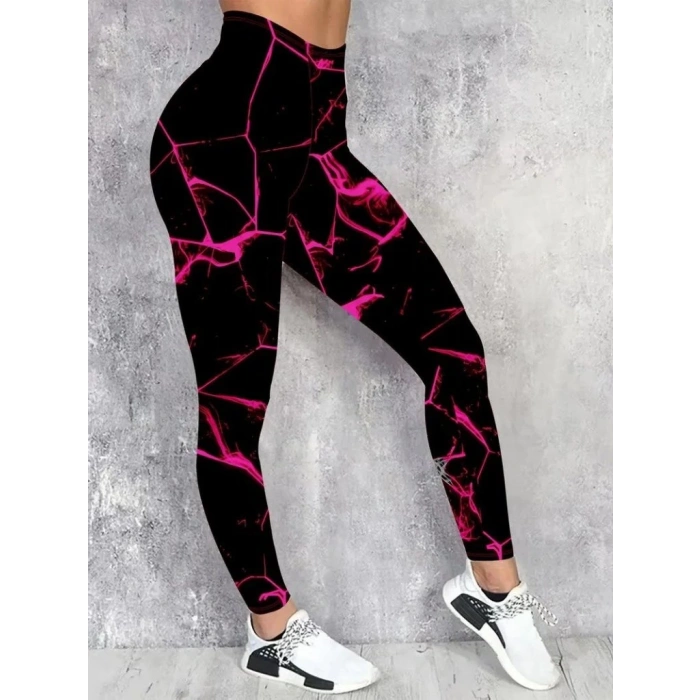 Kadın Yüksek Bel Renk Detaylı Dalgıç Tayt