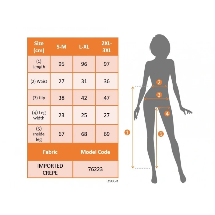 Kadın Yüksek Bel Yanlardan Dantelli Paçaya Doğru Geniş Kesim Detaylı Ithal Krep Pantolon