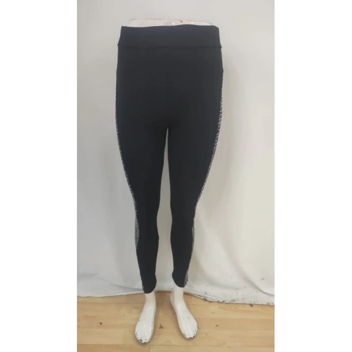 Kadın Yüksek Bel Yarı şerit Pul Payetli Dalgıç Tayt