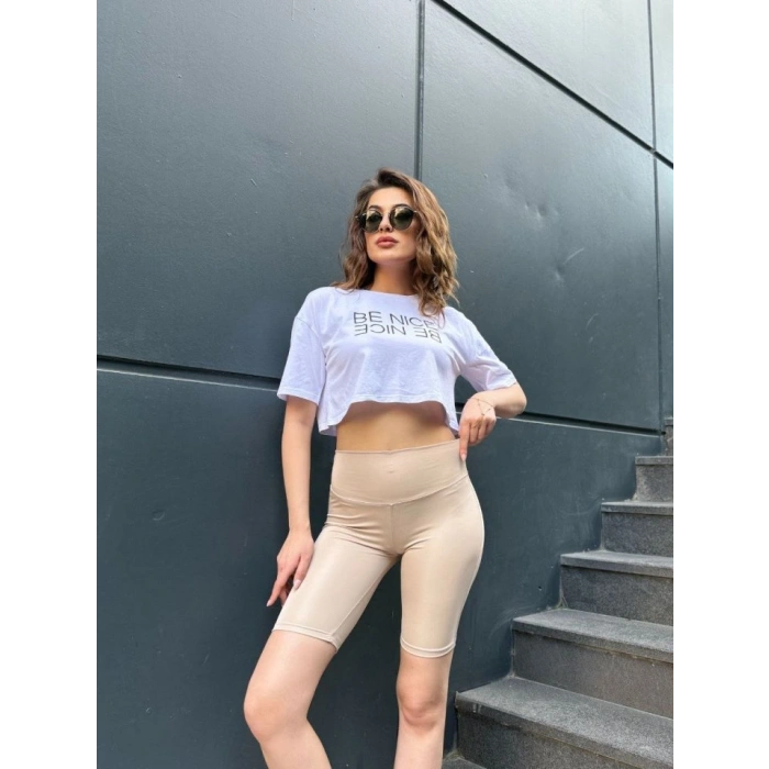 Kadın Yüksek Ben Toparlayıcı Sort Tayt