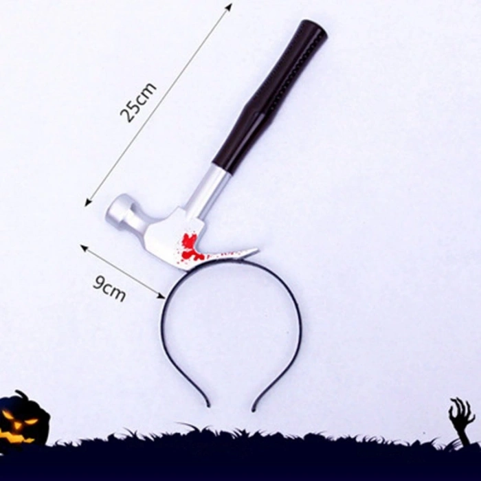 Kafaya Saplanmış Kahverengi Saplı Çekiç Şaka Tacı (4940)