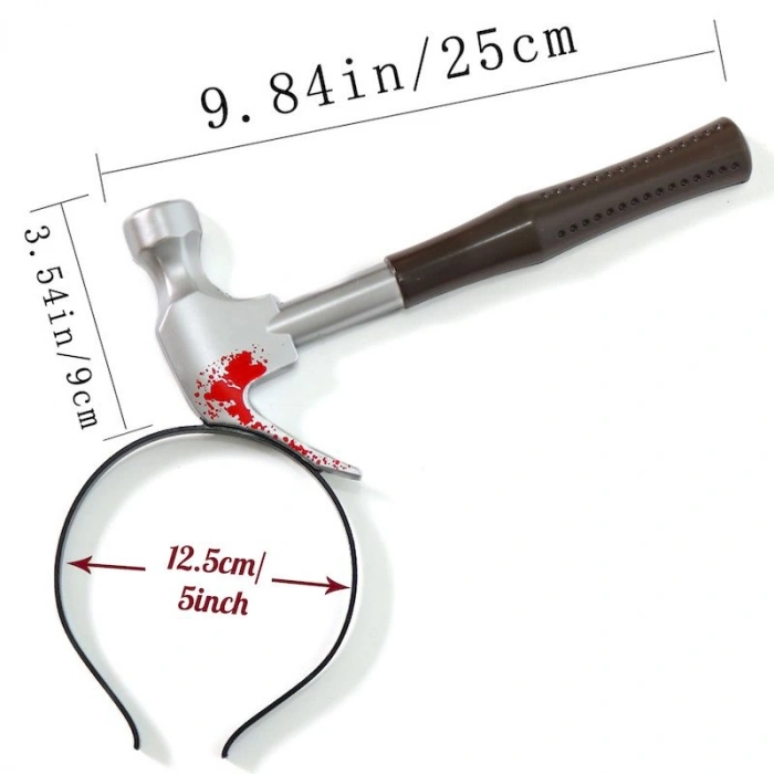 Kafaya Saplanmış Kahverengi Saplı Çekiç Şaka Tacı (4940)