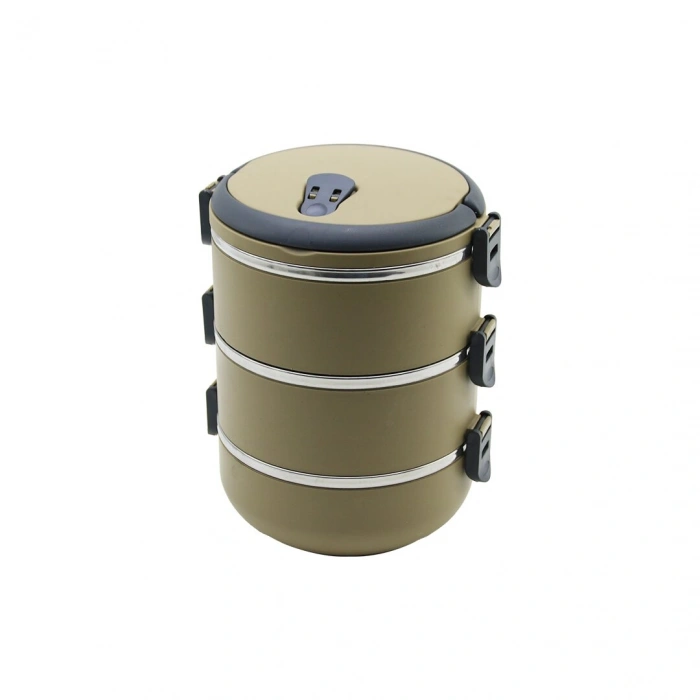 KAHVERENGİ 3LÜ SEFER TASI SAKLAMA KABI 1.8LT (4940)