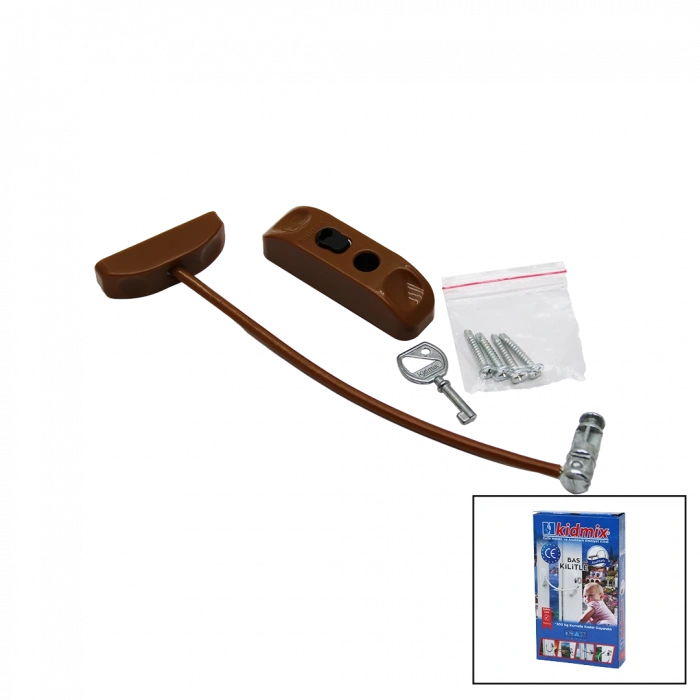 KAHVERENGİ HALATLI ANAHTARLI EMNYET KİLİT (4940)