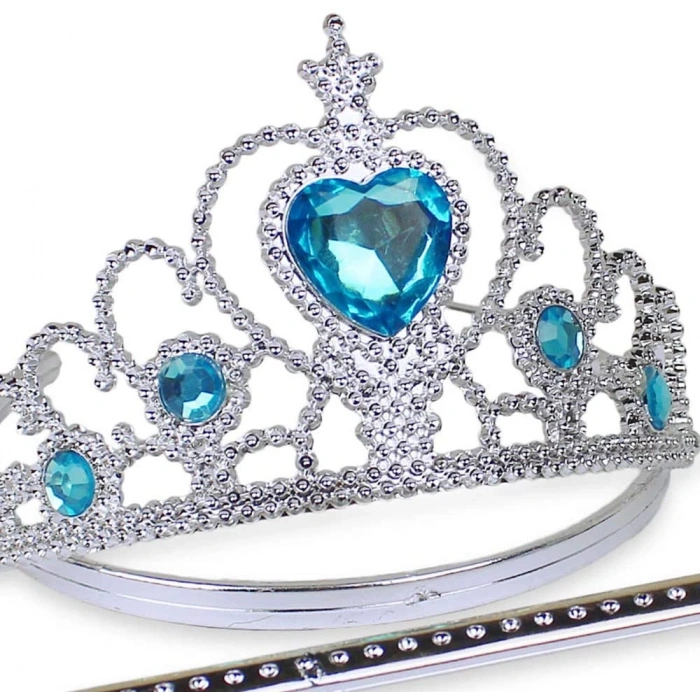 Karlar Ülkesi Mavi Kalpli Taşlı Elsa Tacı (4940)