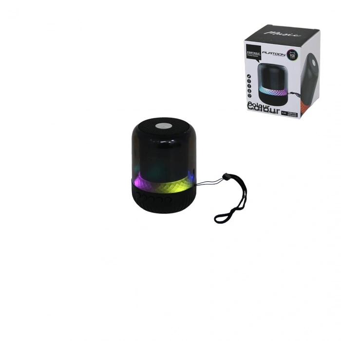 KAVANOZ MODELİ - MİKA GÖVDE BLUETOOTH WİRELESS MİNİ HOPARLÖR SPEAKER USB ŞARJLI - IŞIKLI 5W PL-4445 (4940)