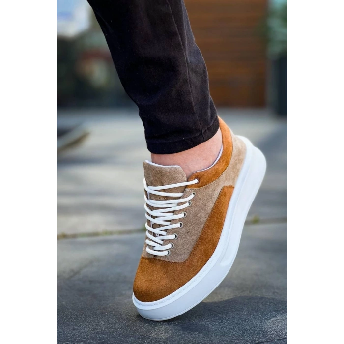 KB-005 Kuback Vizon Taba Süet Bağcıklı  Günlük Erkek  Ayakkabı