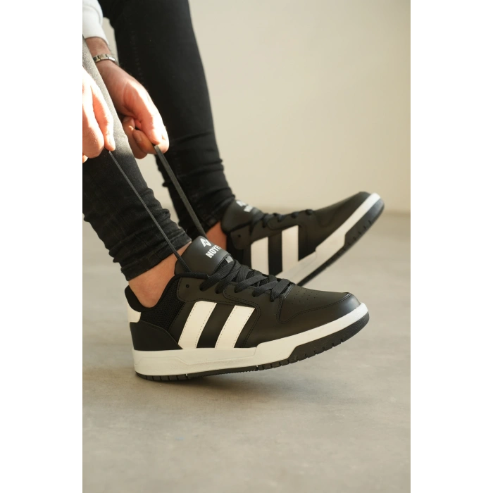 KB-013 Kuback Siyah Beyaz Günlük Erkek Ayakkabı