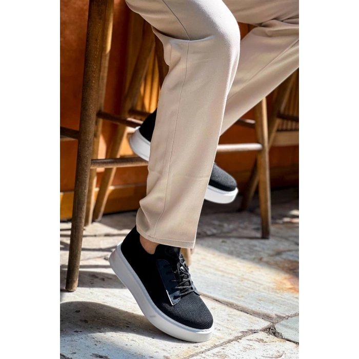 KB-116 Kuback Siyah Triko Bağcıklı  Günlük Erkek Ayakkabı