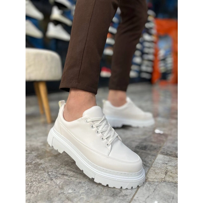 KB-702 Kuback Beyaz Cilt Günlük Erkek Ayakkabı