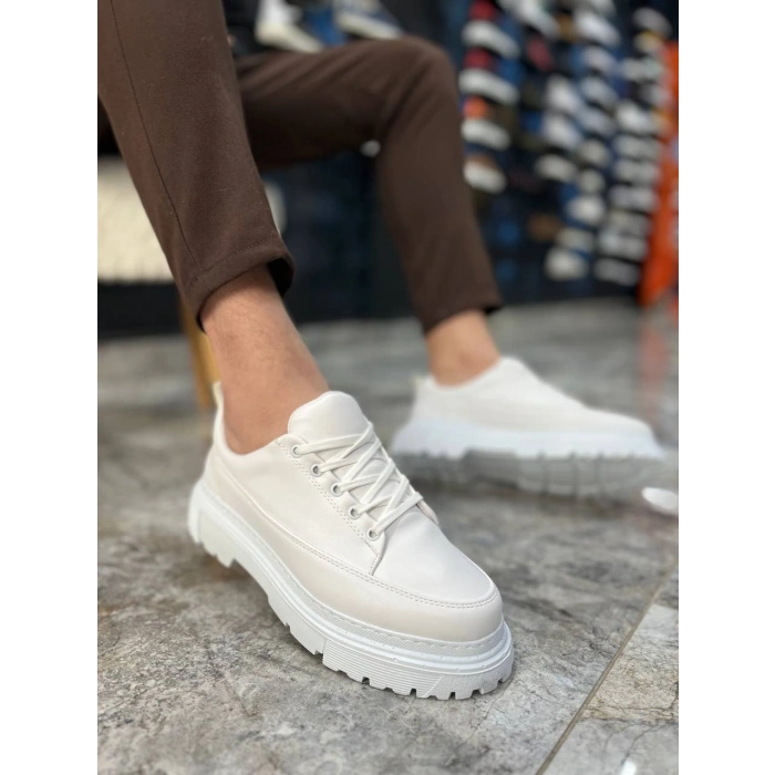 KB-702 Kuback Beyaz Cilt Günlük Erkek Ayakkabı