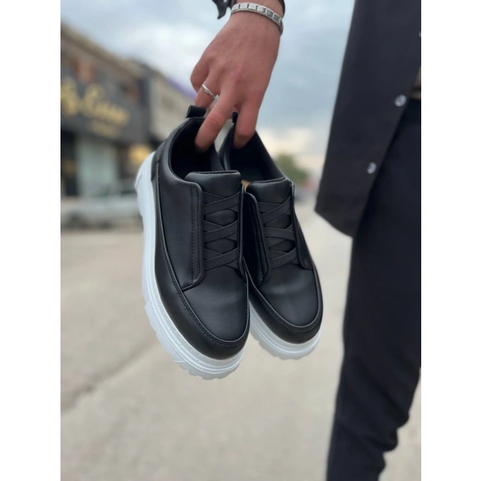 KB-703 Kuback Siyah Lastikli Günlük Erkek Ayakkabı