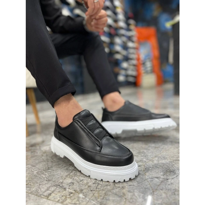KB-703 Kuback Siyah Lastikli Günlük Erkek Ayakkabı