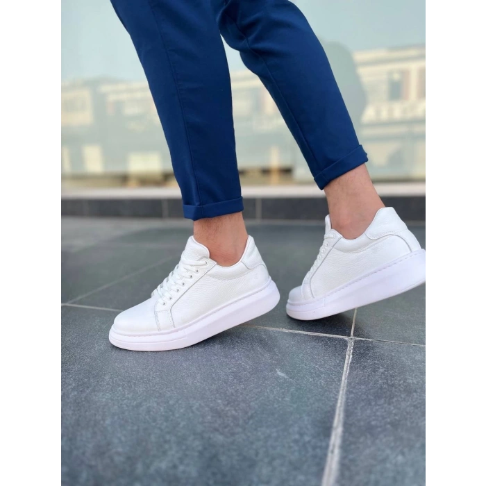 KB-DX46 Kuback Beyaz Deri Günlük Erkek Ayakkabı