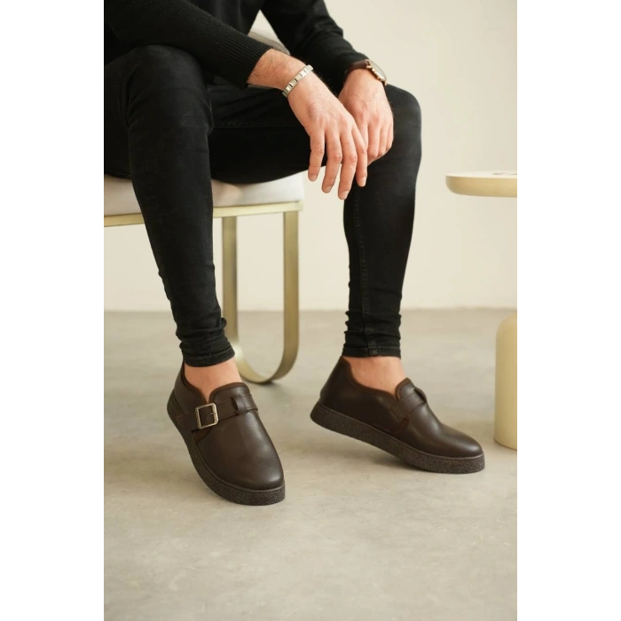 KB-KX1 Kuback Kahve Cilt Kürklü Günlük Erkek Ayakkabı