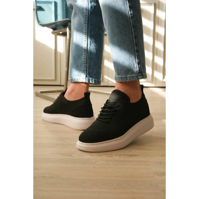 KB-M101 Kuback Siyah Triko Bağcıklı Günlük Erkek Ayakkabı