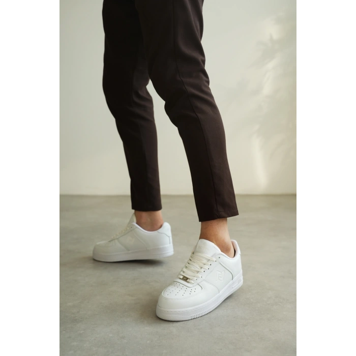 KB-N09 Kuback Beyaz Cilt Günlük Erkek Ayakkabı