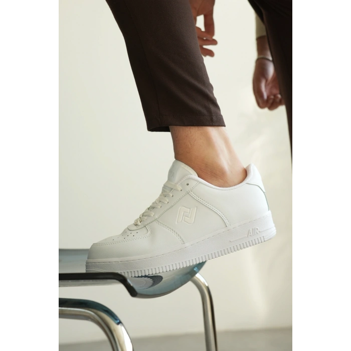 KB-N09 Kuback Beyaz Cilt Günlük Erkek Ayakkabı