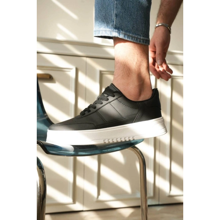 KB-N2 Kuback Siyah Cilt Bağcıklı Günlük Erkek Ayakkabı