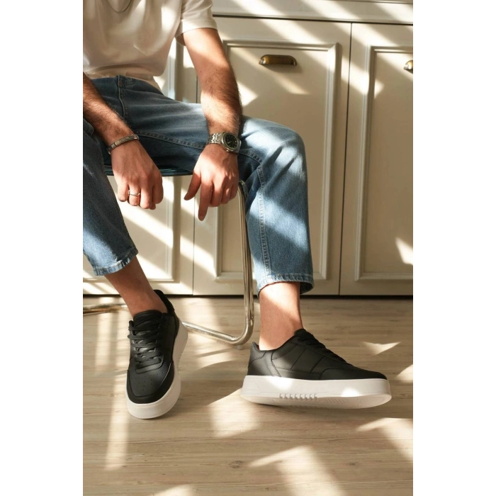 KB-N2 Kuback Siyah Cilt Bağcıklı Günlük Erkek Ayakkabı