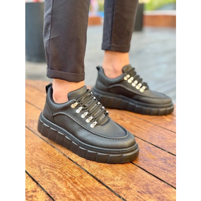 KB-X10 Kuback Kömür Cilt Yüksek Taban Günlük Spor Ayakkabı