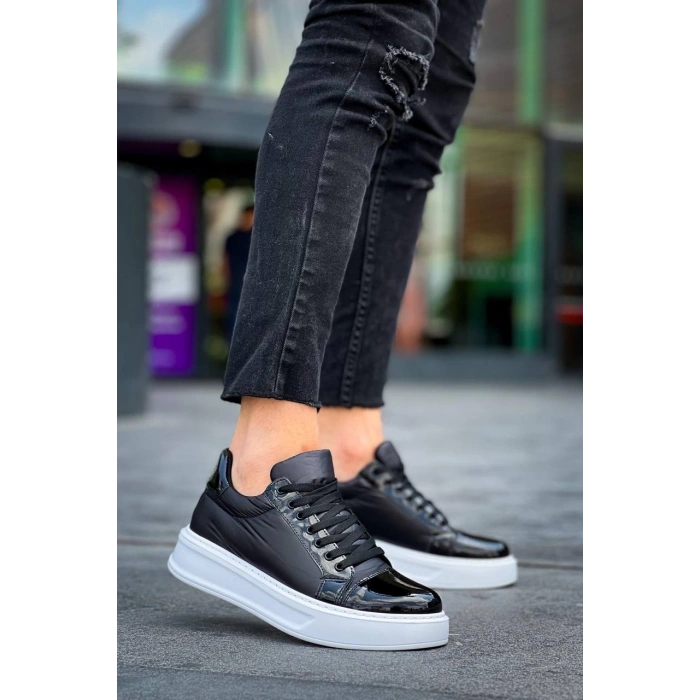 KB-X46 Kuback Siyah Rugan Bağcıklı  Günlük Erkek Ayakkabı