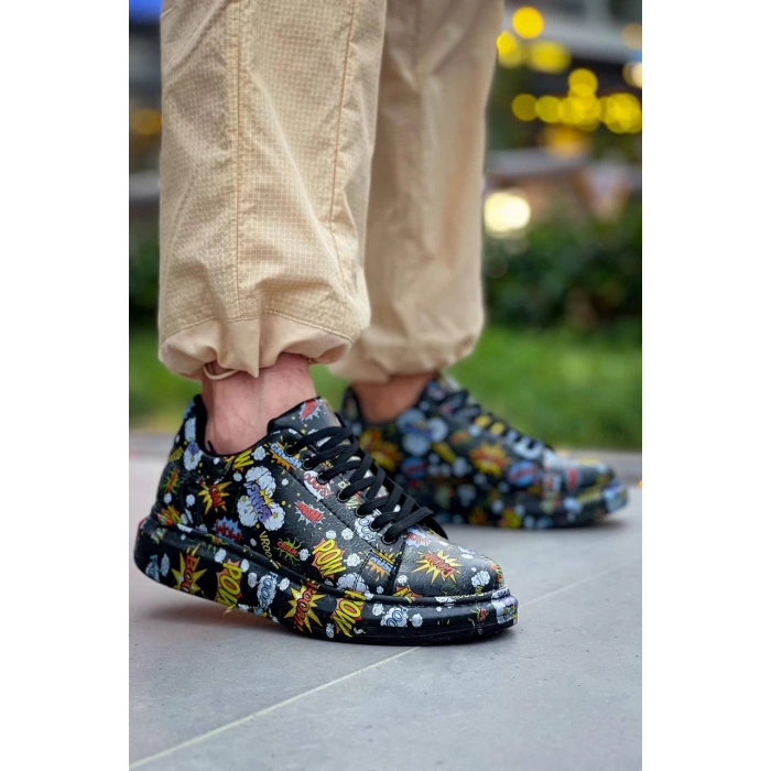 KB-X500  Kuback Siyah Boom  Bağcıklı  Günlük Erkek  Ayakkabı