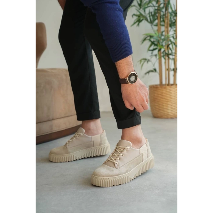 KB-X516 Kuback Bej Süet Günlük Erkek Ayakkabı