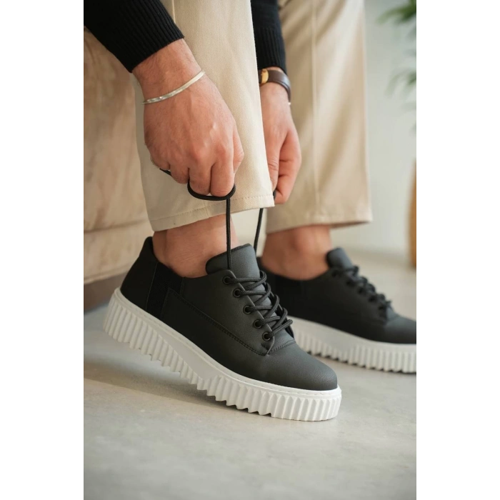 KB-X516 Kuback Siyah Cilt Günlük Erkek Ayakkabı