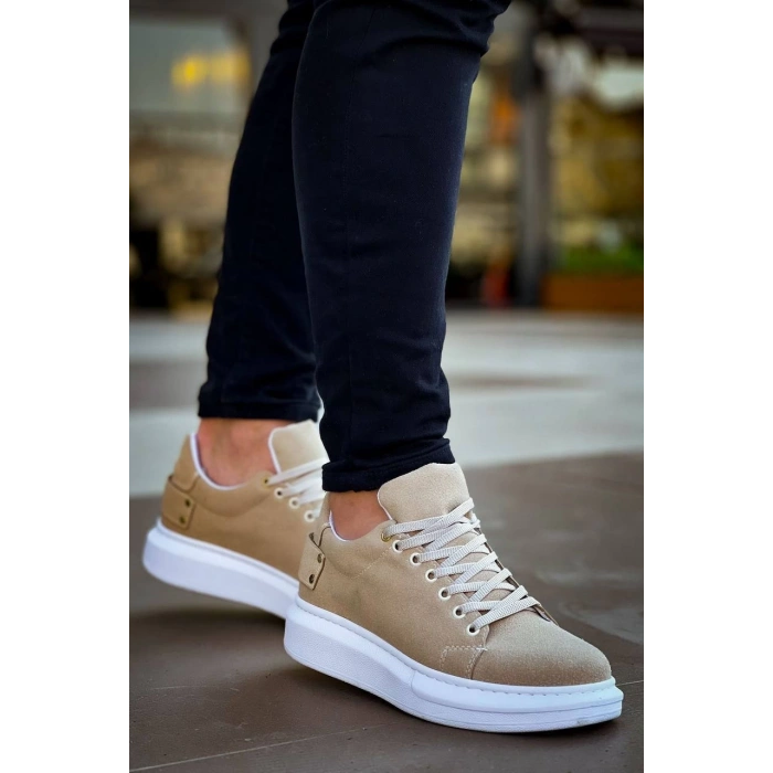 KB047  Kuback Bej Süet Günlük Erkek  Ayakkabı