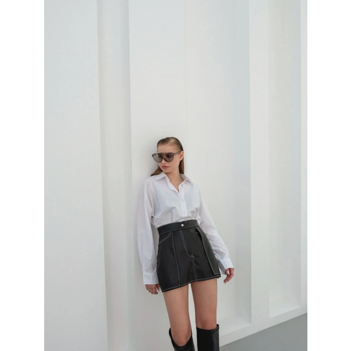 Kontrast deri etek siyah w260015