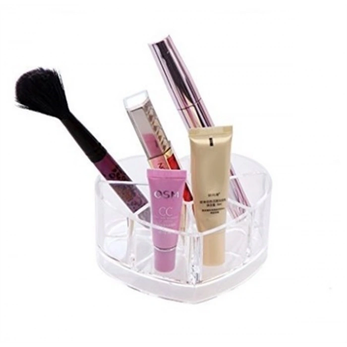 Kozmetik Makyaj Malzemesi Düzenleyici Kalpli Akrilik Organizer (4940)