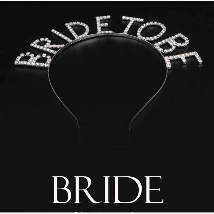 Kristal Taşlı Gümüş Renk Bride To Be Gelin Tacı (4940)