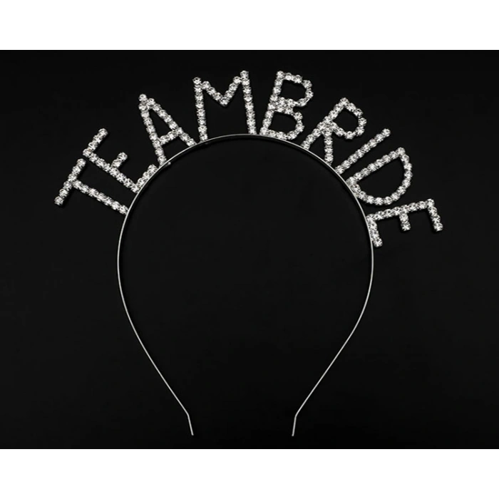 Kristal Taşlı Gümüş Renk Team Bride Gelin Tacı (4940)