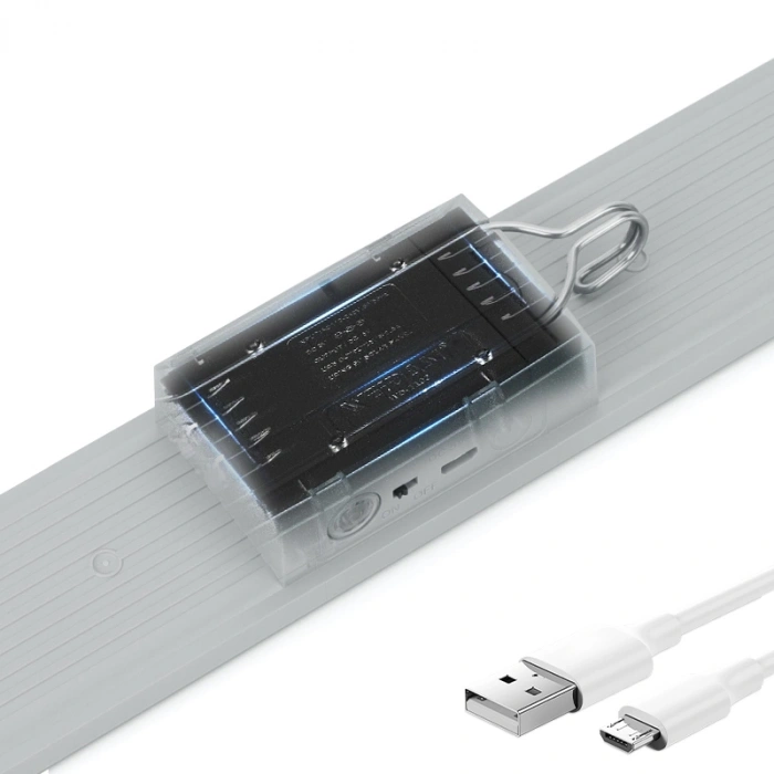 KUMANDALI - ZAMAN - IŞIK GÜCÜ AYARLI METAL ASKILI - USB ŞARJLI LAMBA FENER 20SMD LED (4940)