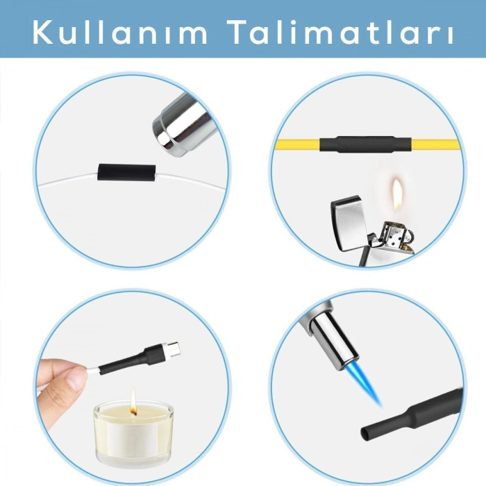 MAKARON KABLO TAMİR SETİ ISIYLA BÜZÜŞMELİ DARALAN HORTUM (4940)