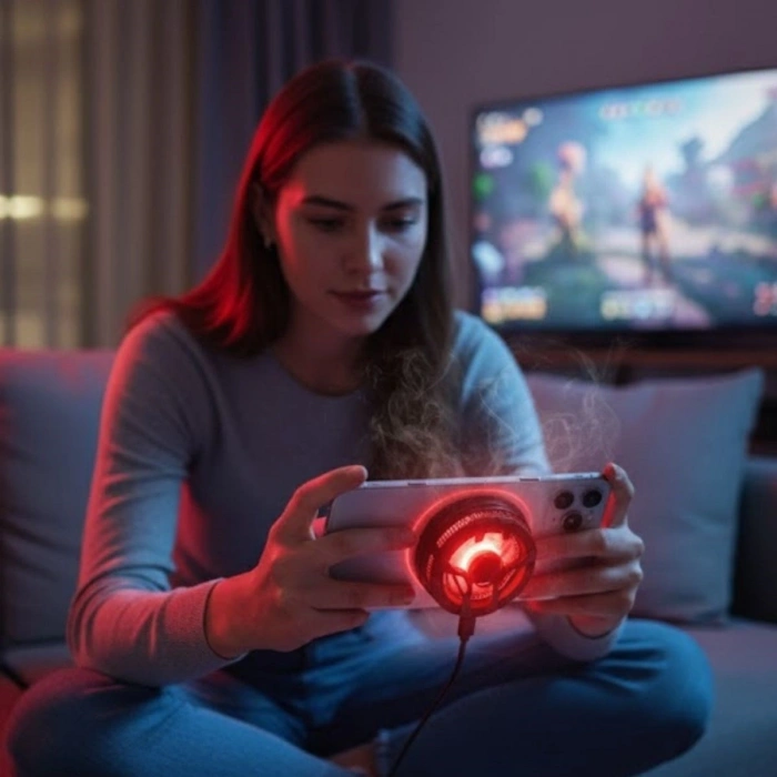 Manyetik Telefon ve Tablet Soğutucu – Güçlü Sessiz Fanlı, Hızlı Isı Dağıtıcı Mobil Cihaz Soğutma Aparatı S25 Radiator (4940)