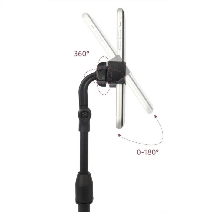 Masa Üstü Tablet ve Telefon Tutucu Plastik Aparat Siyah Telefon Standı (4940)