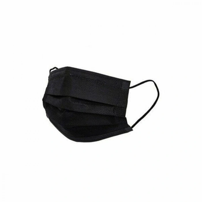 MEDİKAL 50PCS SİYAH CERRAHİ YÜZ MASKESİ (4940)