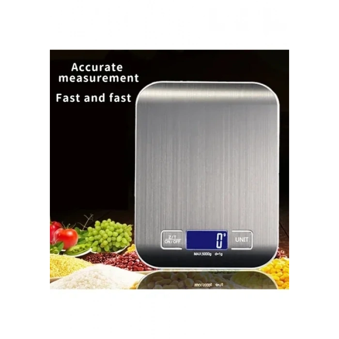 Metal Dijital Mutfak Terazisi Hassas Tartı 5 Kg Crown (4940)