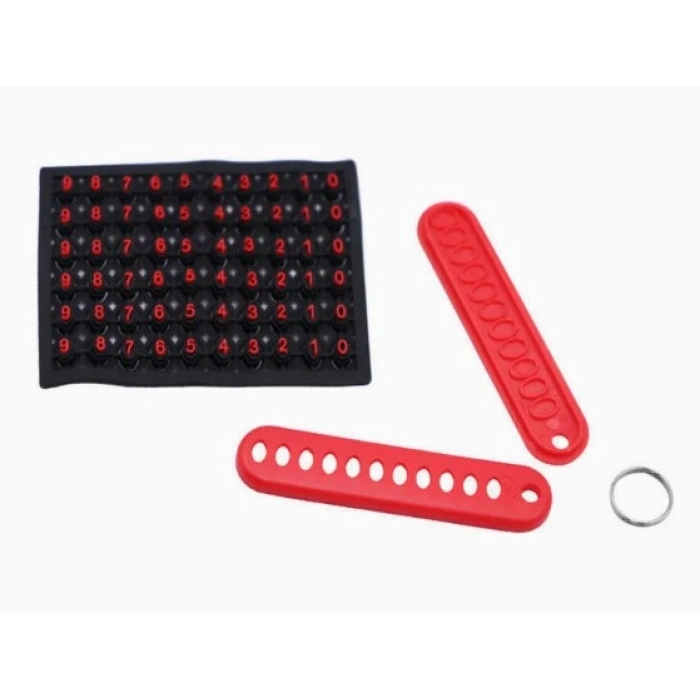 Mini Anahtarlık, Çanta, Araba İçin Çok Amaçlı Numaratör (4940)