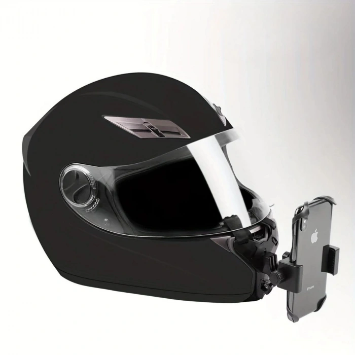 Motorsiklet Kask Önü Takılan Telefon Tutucu Aksiyon Kamerası Takılabilen Aparat (4940)